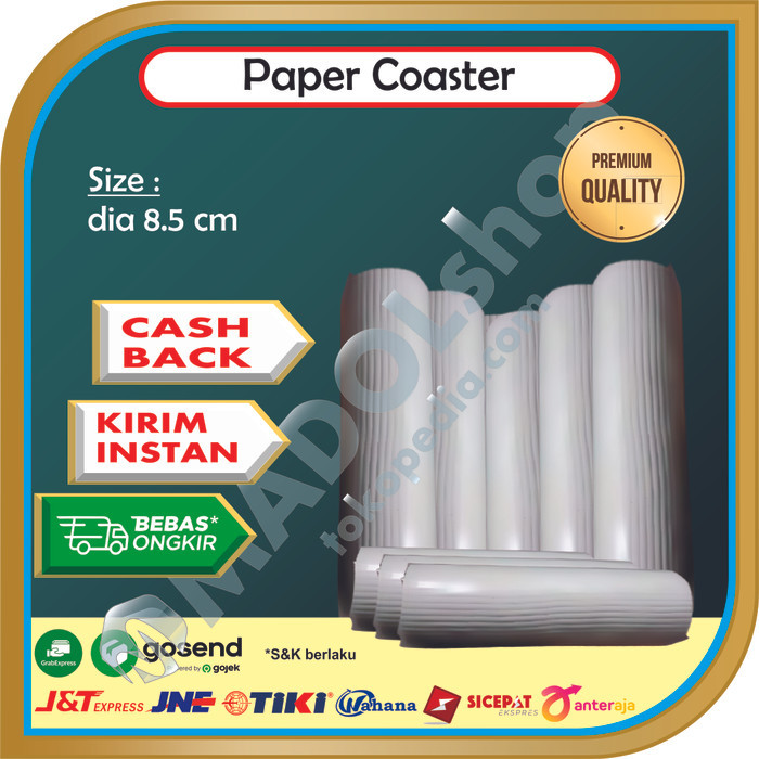 PROMO Tatakan Gelas Paper Coaster Koster Kertas Tissue Lapis Plastik