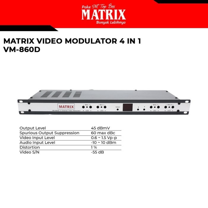 HOT SALE MATRIX MODULATOR 4 IN 1 UHF VM 860