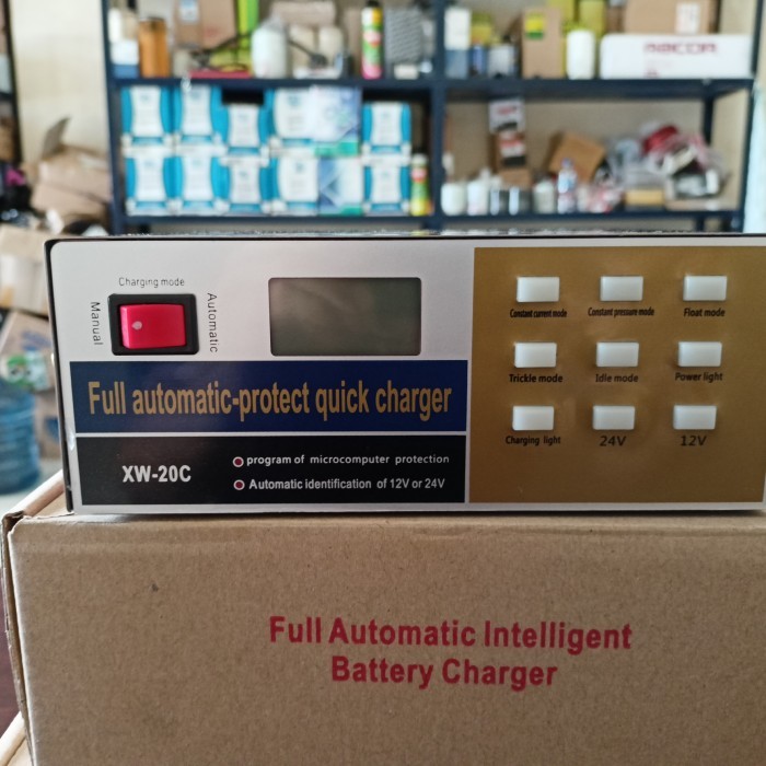 Taffware Charger Baterai - Cas Aki Mobil Auto 12V/24V 100AH
