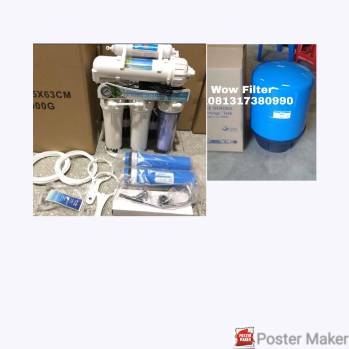 MESIN RO 1000GPD + PRESSURE TANK 40 LITER AUTO FLUSHING