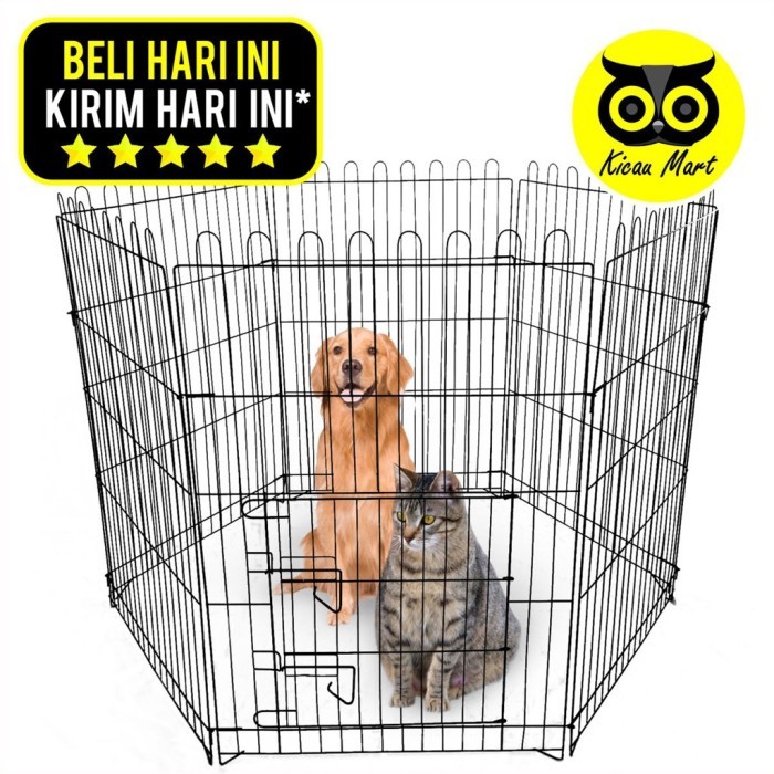 Pagar Kandang Hewan Pagar Pintu Size Jumbo 90X60 Kandang Kucing Cat