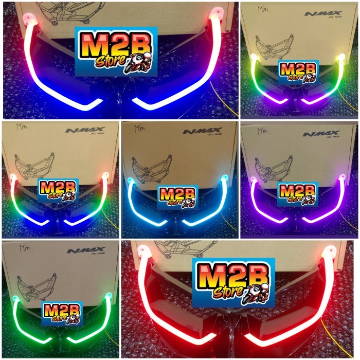 Lampu Alis Depan Frame Depan RGB Remote Magnet New Nmax 2020 2021 2022