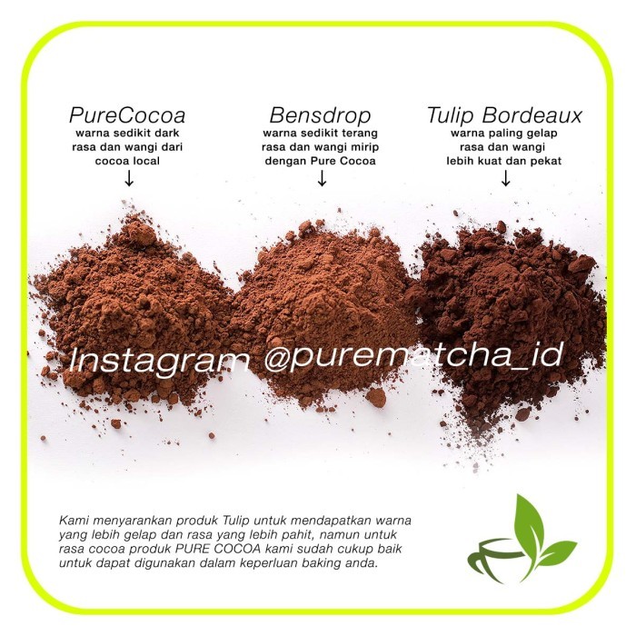 

Cokelat Bubuk Tulip Bordeaux Pure Dark Cocoa Powder Coklat Tulip 1 kg Kode 794