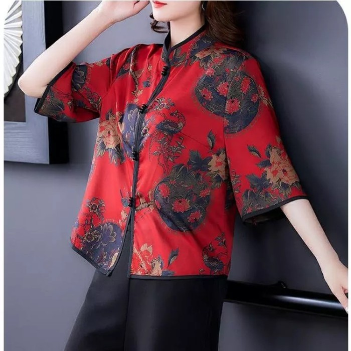Baju Imlek Wanita Cantik Pesta Tahun Baru Shanghai China Elegan Bagus