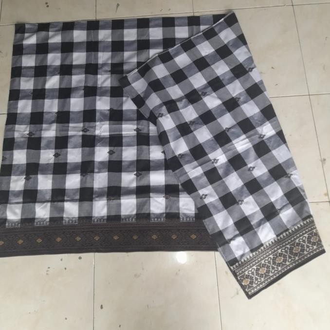 cusss order] Kain saput poleng Bali list tepi lebar variasi bordir lembaran