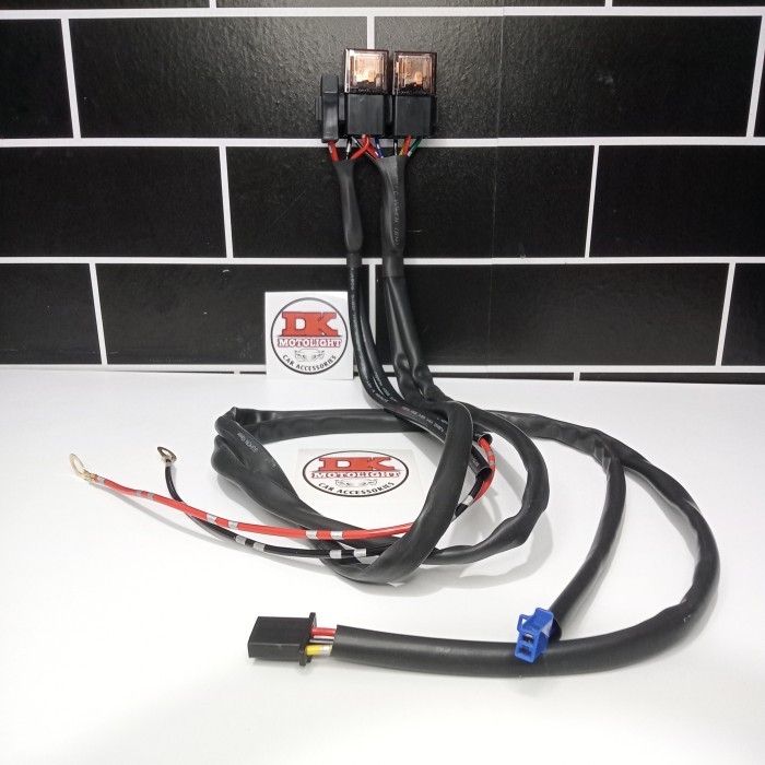 KABEL RELAY SET LAMPU TEMBAK KABUT LED LASER 2 WARNA