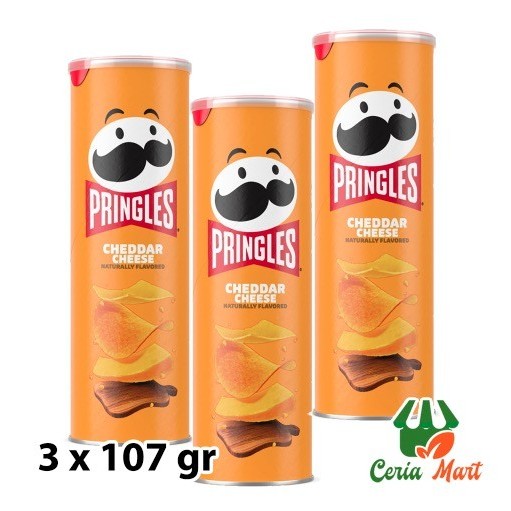 

BARANG TERLARIS Pringles Cheese Keju Keripik Kentang 107 gr Promo Bundle 3 Tube Hemat