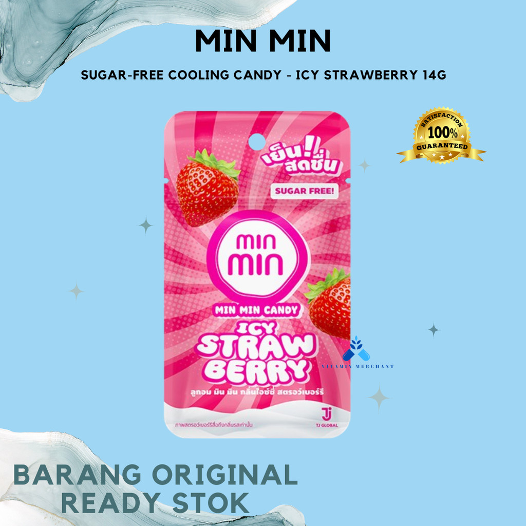 

MIN MIN Sugar-free Cooling Candy - Icy Strawberry 14g