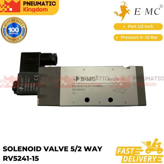 Murah Solenoid Valve Rv5241-15 E2 E4 Ac220V / Dc24V / Emc Pneumatic - Ac220V