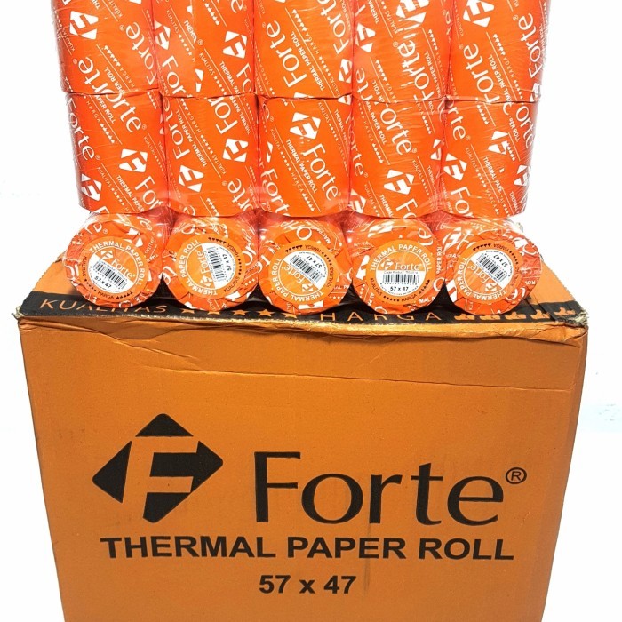 

HARGA GROSIR (1KARTON/120ROLL)PAPER THERMAL FORTE 57X47/58X48O RIGINAL