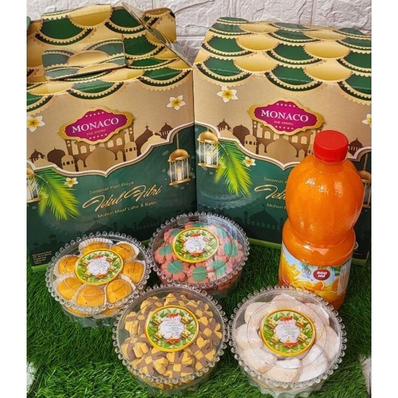 

Paket Kue kering Monaco plus sirup - Parcel lebaran - Parsel Idul Fitri