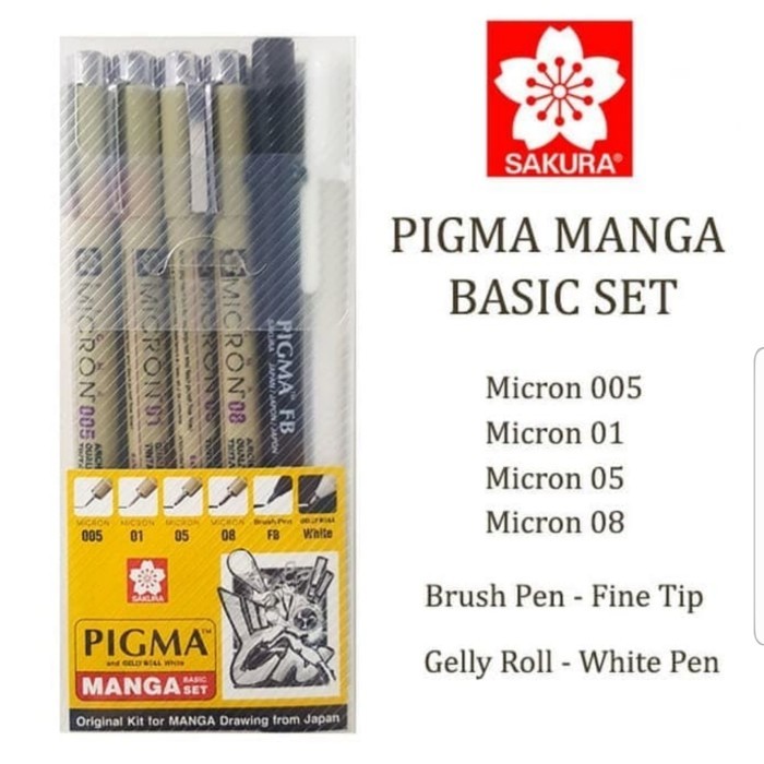 

SAKURA PIGMA MANGA BASIC SET 6