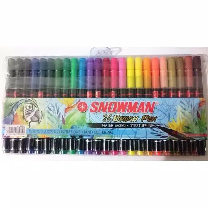 

SPIDOL BRUSH PEN SNOWMAN 24 WARNA WATER BASE