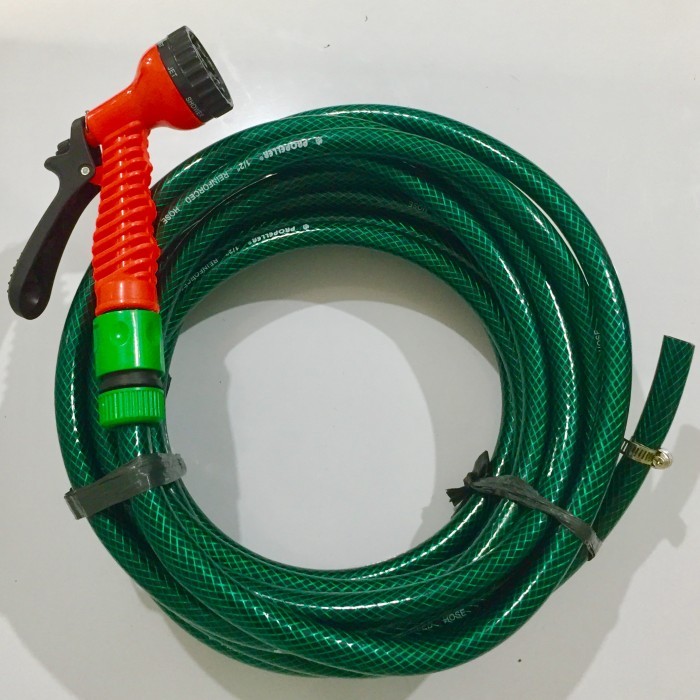 

BERGARANSI PAKET 10M SELANG BENANG 1/2" ANTI LUMUT +SEMPROTAN AIR PISTOL 7 POSISI