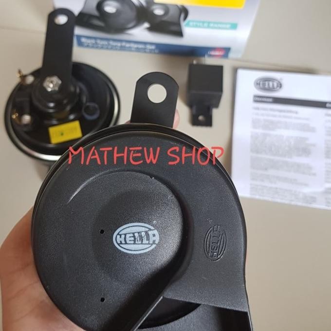 Klakson Hella Black Twin Tone ORIGINAL / Klakson Mobil hella +Relay Terlaris