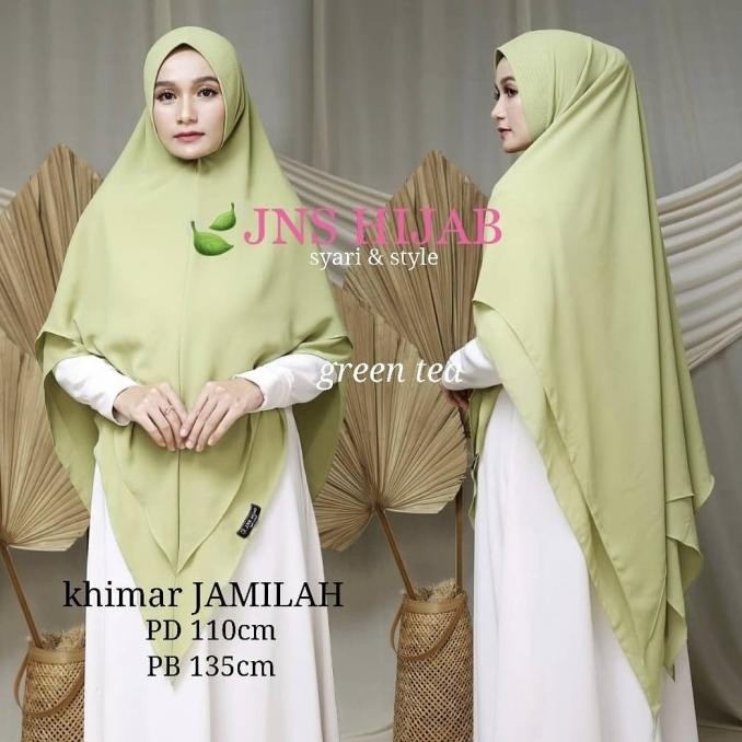 khimar jamilah/hijab 2 layer jumbo/khimar syari premium ori jns LA