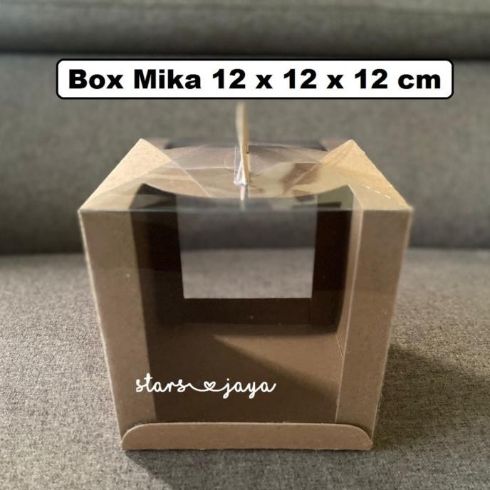 ~~~~~] Box Kraft Mika 12 x 12 x 12 cm. Box Tenteng, Souvenir, Toples, Packing