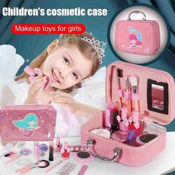 MAKE UP ANAK PEREMPUAN MAINAN MAKE UP SET DANDAN ANAK ASLI NON TOXIC KODE 662