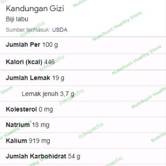 

PUMPKIN SEED KERNEL/ BIJI LABU FROM CHINA 1KG MENTAH - PACKAGING POLOS