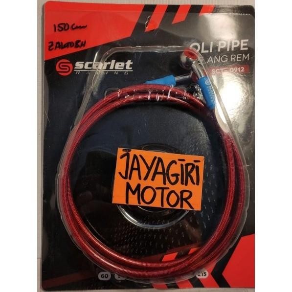 Selang Rem 150cm 215cm Scarlet Universal Master Cakram Slang Depan Belakang Serat Kabel Brake Disk K