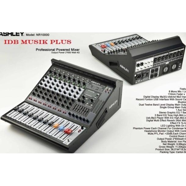 Sale Power Mixer 8 Channel Ashley Nr10000 Nr 10000 Original Ashley