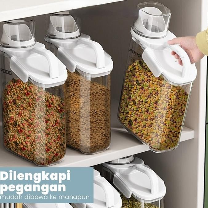 Sale Pt 2Kg/5Kg/10Kg Tempat Makan Kucing /Toples Makanan Kucing/Tempat