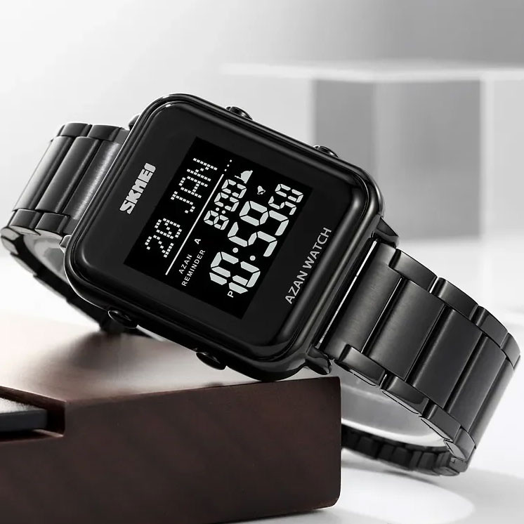 SKMEI Jam Tangan Digital Pria Muslim Qibla