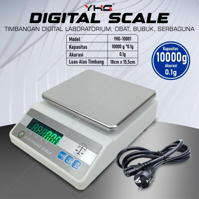 TERLARIS Timbangan Digital Serbaguna YHG YH 10001 10000g 10kg Akurasi 0.1g