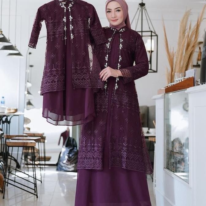 Gamis Couple Yasmin Ibu Dan Anak| Gamis Outer Premium| Gamis Couple Keluarga| Gamis Outer Anak| Gami
