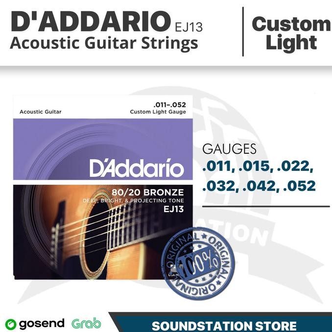 D'Addario Daddario Ej13 Senar Gitar Akustik Strings 0.11 Original