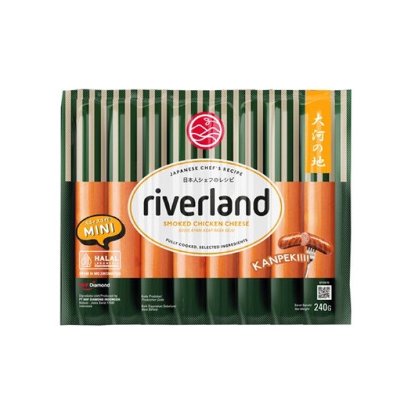 

RIVERLAND MINI SMOKED CHICKEN CHEESE SAUSAGE 240 GR