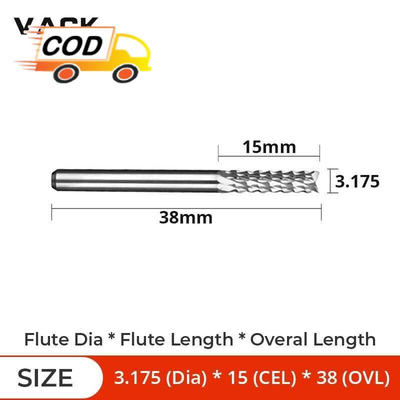 Mata Bor Tungsten Carbide Drill Bit 3.175x15x38mm Serbaguna Kokoh Tidak Mudah Patah