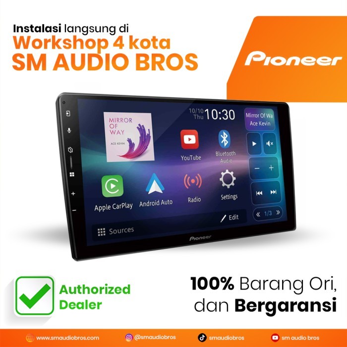 Bisa Gosend Pioneer Dmh Ap6650Bt Head Unit 9 Inch Apple Car Play & Android Auto