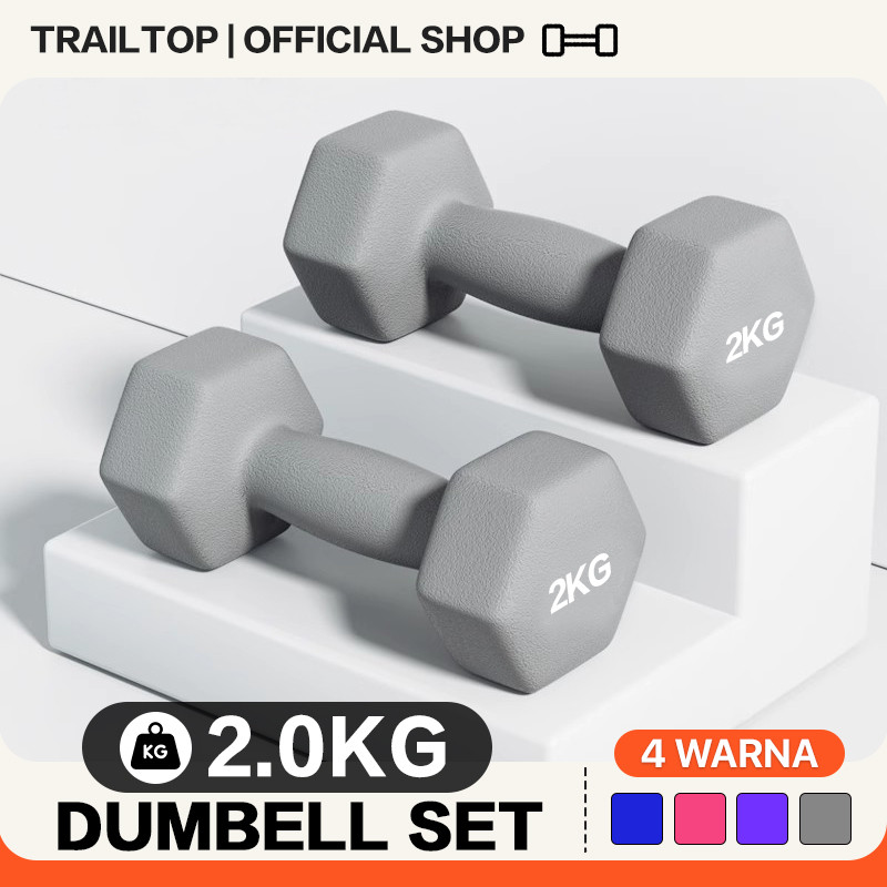 TrailTop Dumbell 2kg Sepasang Barbel Dumbell Set Alat Workout Dirumah