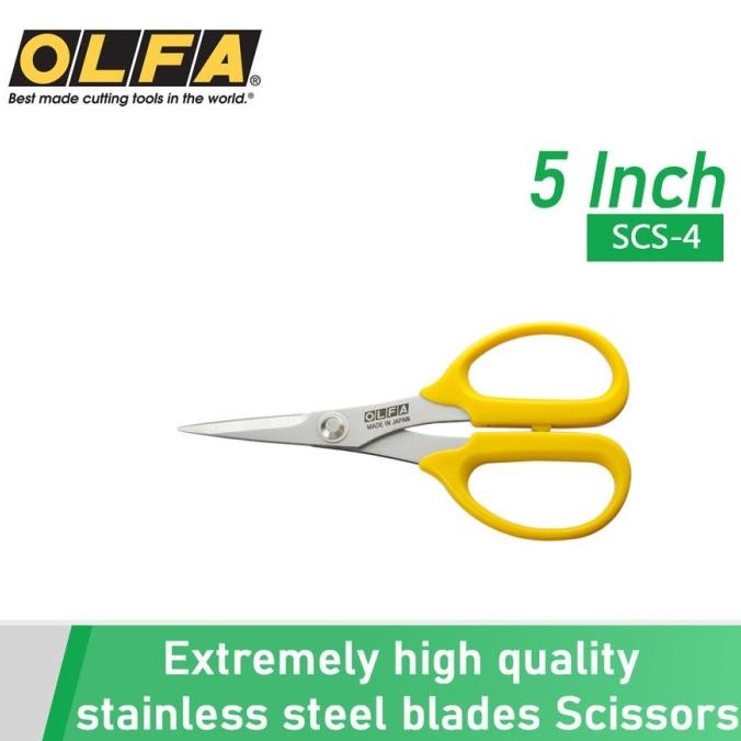 

Terlaris Gunting Stainless Steel Scs-4 Olfa Stainless Steel Blade Scissors 5" Ready Stok