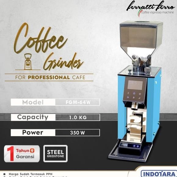 OBRAL Coffee Grinder Machine Alat Penggiling Kopi Ferratti Ferro Fgm64W