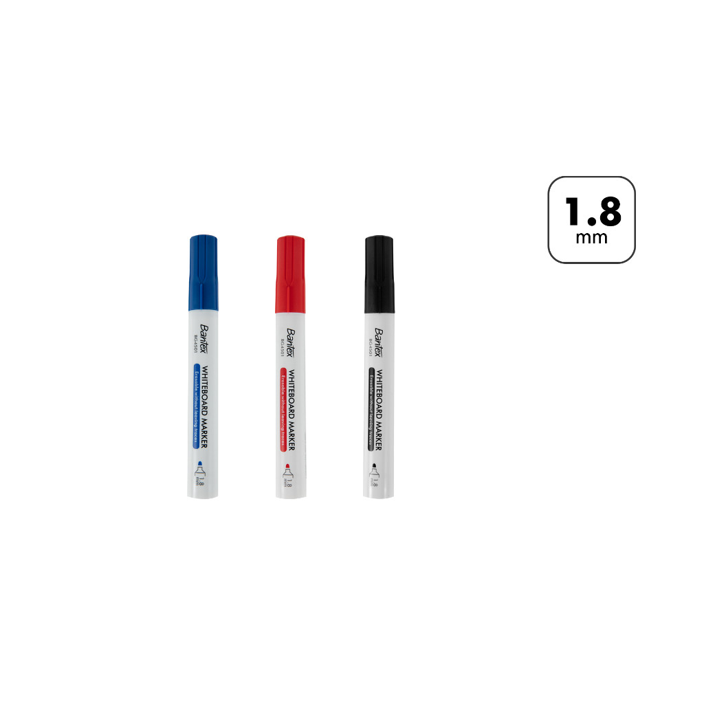 

[Stationery Home] Bantex Spidol Papan Tulis / Whiteboard Marker Tip 1.8 mm Dapat Dihapus Tanpa Jejak BG4501