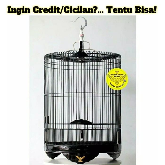 SANGKAR KANDANG MURAI RADJA COMPANY HITAM LIS ACRILIK NO 3 KODE 861