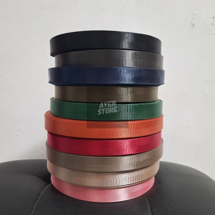 Webbing Nylon 2.5 Cm Motif Herringbone (Per Roll / 45M). Webbing Panah