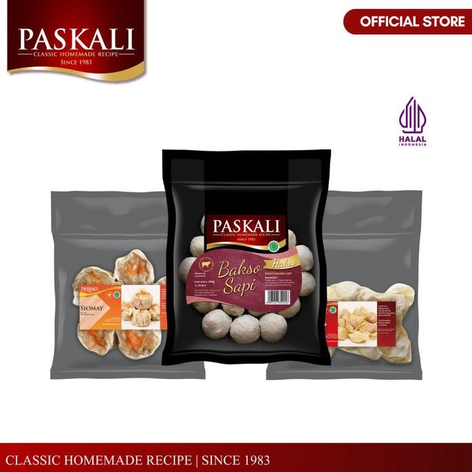 

READY PASKALI PACK - BAKSO SAPI HALUS, PANGSIT AYAM, SIOMAY AYAM