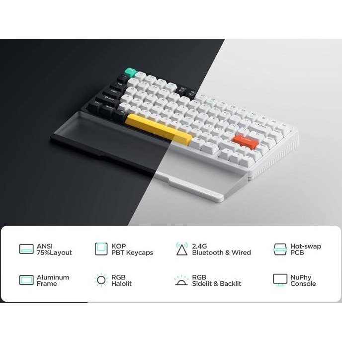 CO Nuphy Halo75 Wireless Mechanical Keyboard Computer Keycaps Mouse
