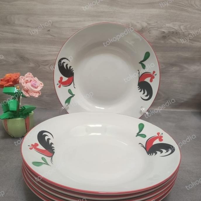 

READY PIRING MAKAN AYAM JAGO/ PIRING MAKAN 9 INCI KUKURUYUK/
