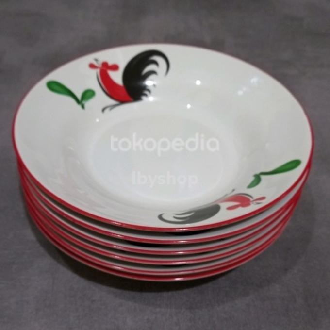 

READY PIRING KERAMIK CEKUNG AYAM JAGO 7 INCH ISI 6 PCS