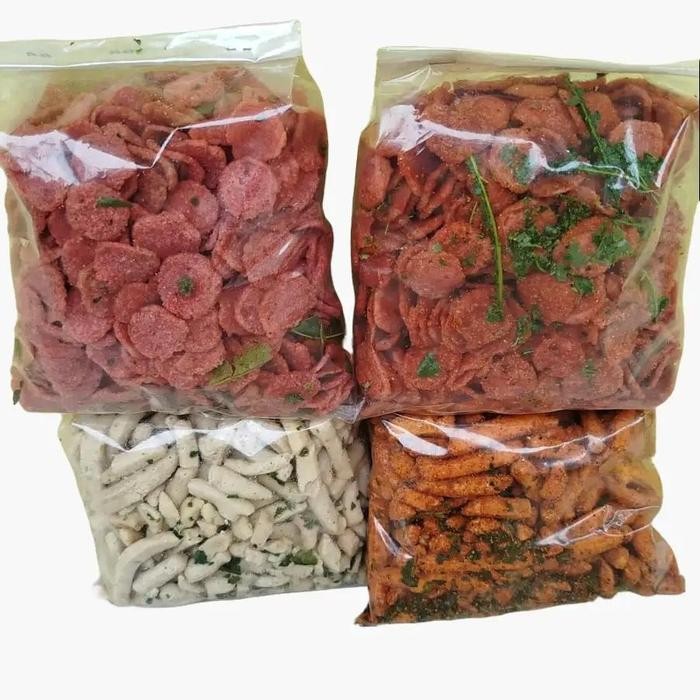 

TERLENGKAP Basreng Stik Pedas & Original Krupuk Sosis Pedas & Original Daun Jeruk 1 Kg - Termurah -