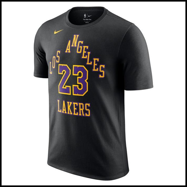 Fn1218 018 Mens Nike Lebron James La Lakers City Edition Basketball Tee