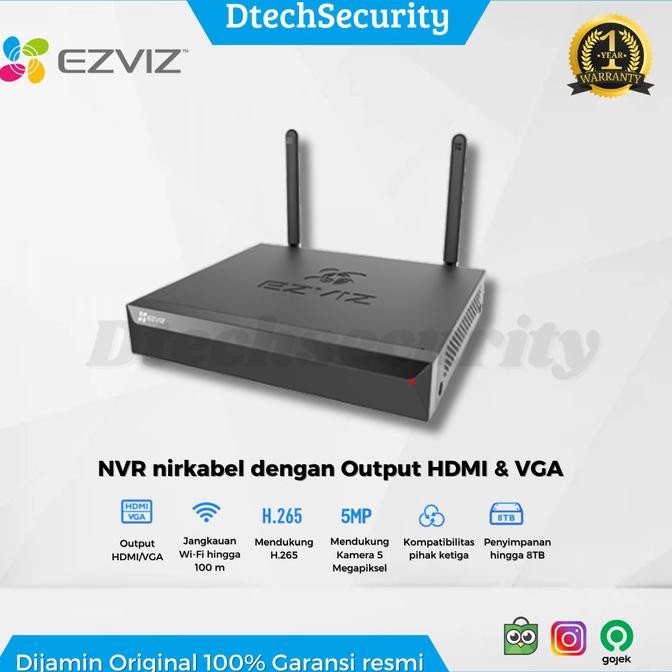 Sale Nvr Ezviz X5S-8W Wireles Nvr H.265 Up To 8Mp Camera Ezviz / Nvr 4 Ch / Nvr 8Ch