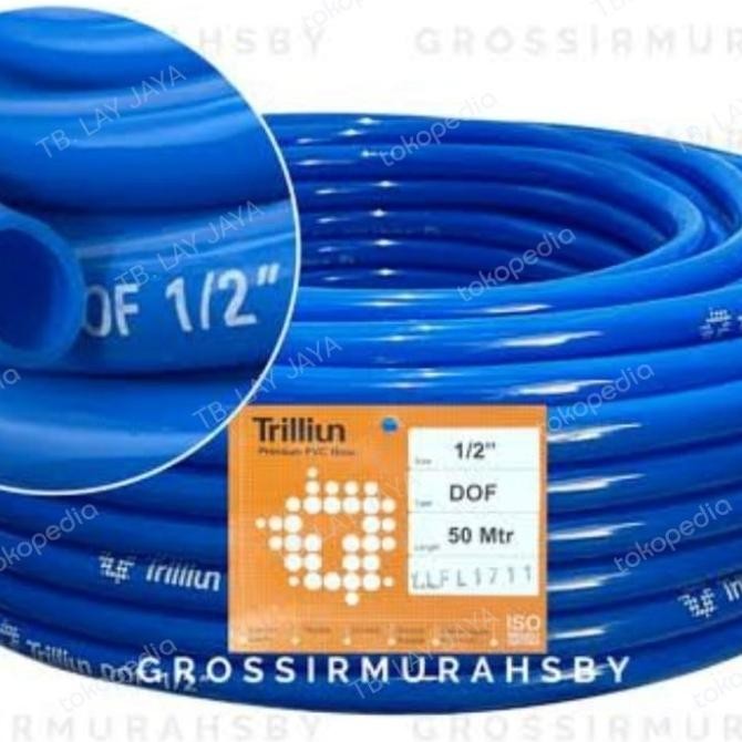 Selang Air 3/4" Trilliun DOP / selang air plastik Per Rol 50 Meter