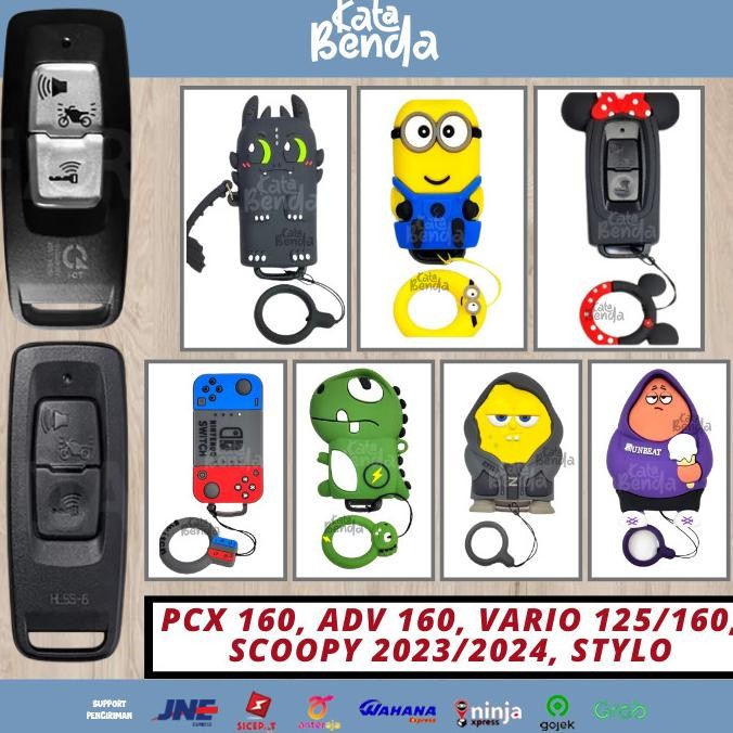 Ori - Sarung Remote Karakter PCX ADV Vario 160 125 Scoopy 2024/2025 Stylo Beat Deluxe 2023 Keyless M