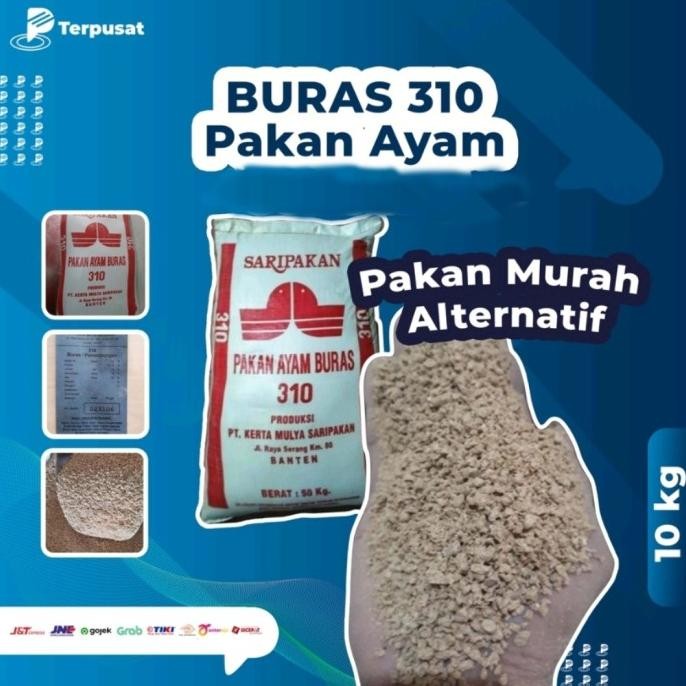 

READY MAKANAN AYAM PAKAN AYAM BURAS SARIPAKAN 310 PER 10KG