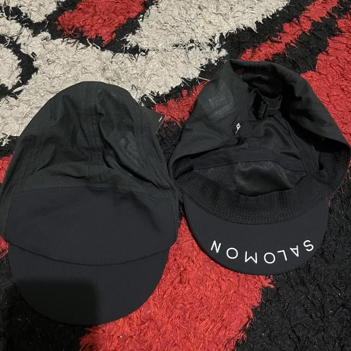 Topi Running Sepeda Salomon Air Logo Cap Golden trail series edition